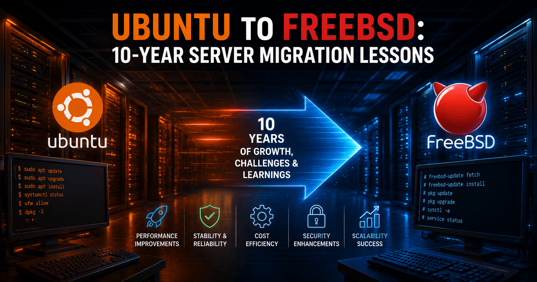 Ubuntu to FreeBSD: 10-Year Server Migration Lessons