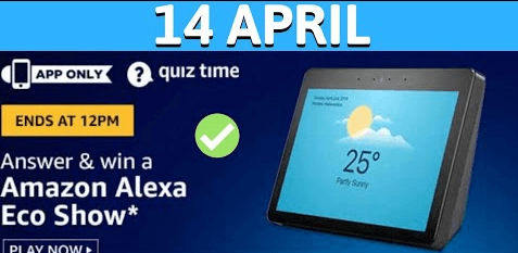 Amazon Quiz - 14 April 2020