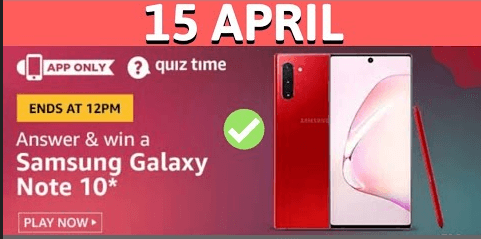 Amazon Quiz 15 April